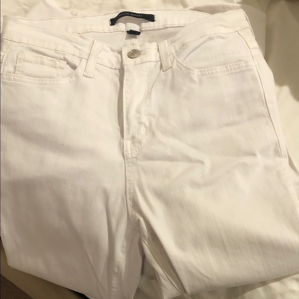 Flying Monkey High-Rise White Jeans